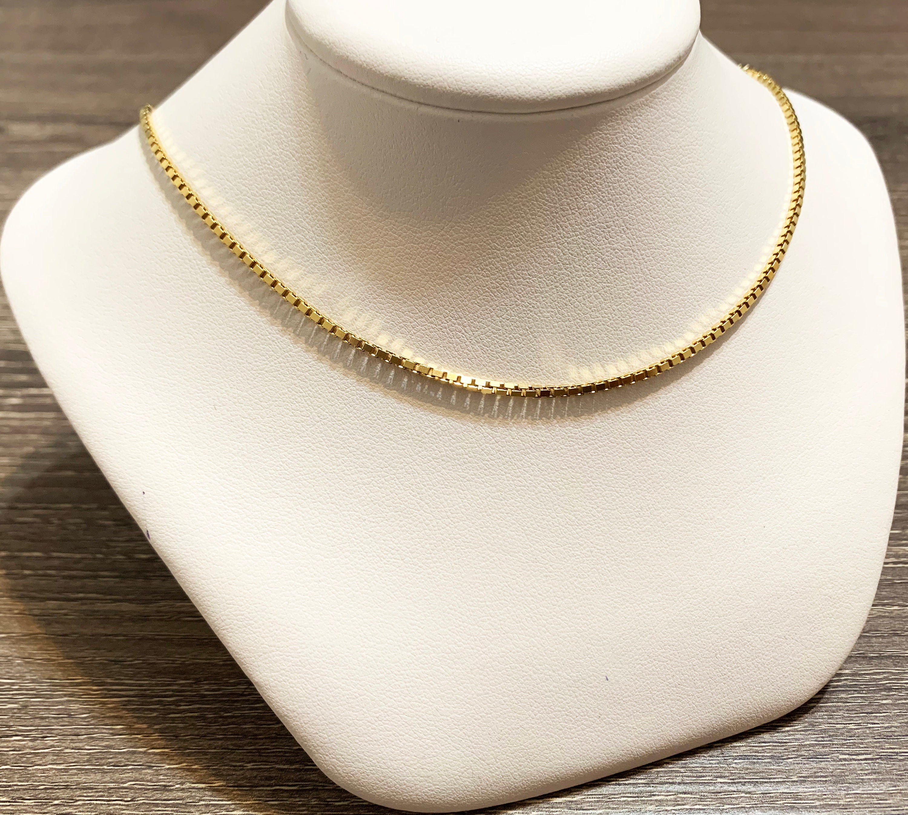 14k Solid Yellow Gold Box Chain up to 28