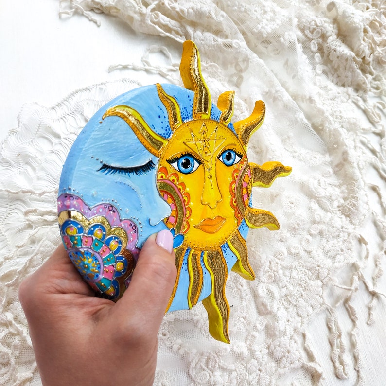 Sun and Moon Wall Art. Talavera Pottery Wall Hanging in Mexico Etsy