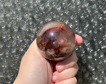 Star golden healer mixed fire quartz crystal sphere 57mm