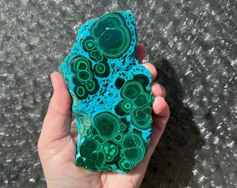 Chrysicolla polished slab - stunning chrysicolla specimen- chrysicolla slice - chrysicolla crystal