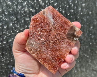 High quality sunstone crystal slab