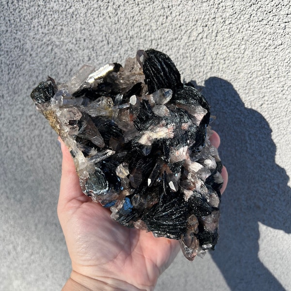 Specularite hematite with quartz large rare high quality hematite specimen fine mineral specimen specular