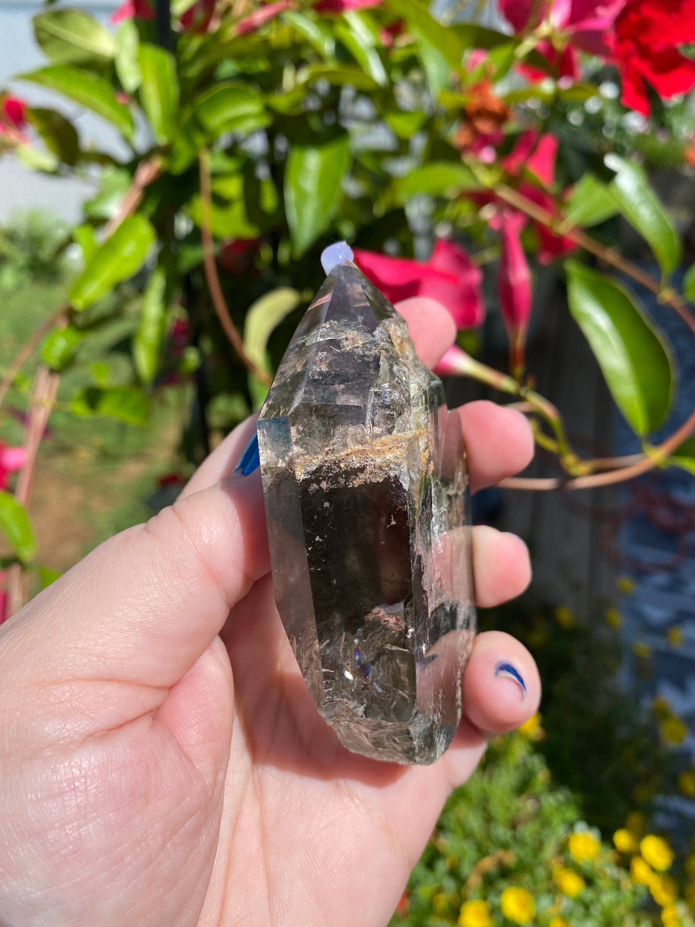 Garden Quartz Tower Garden Quartz Crystal Lodolite Quartz Etsy