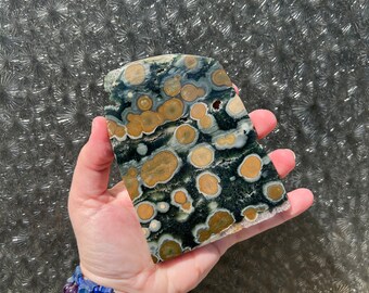 Rare! 8th vein ocean jasper crystal slab