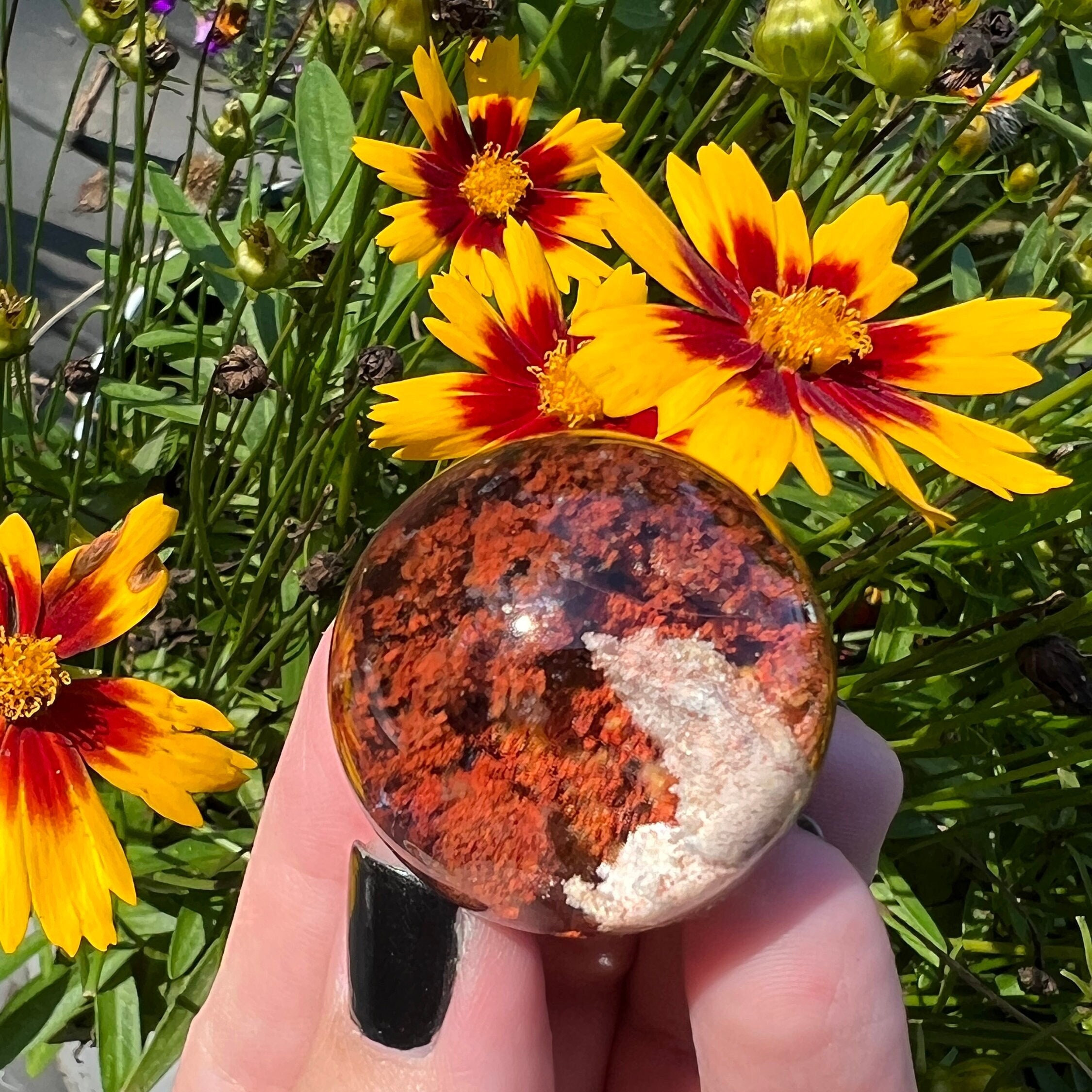 Rare! Red Garden Quartz Sphere - Red Garden Quartz Crystal