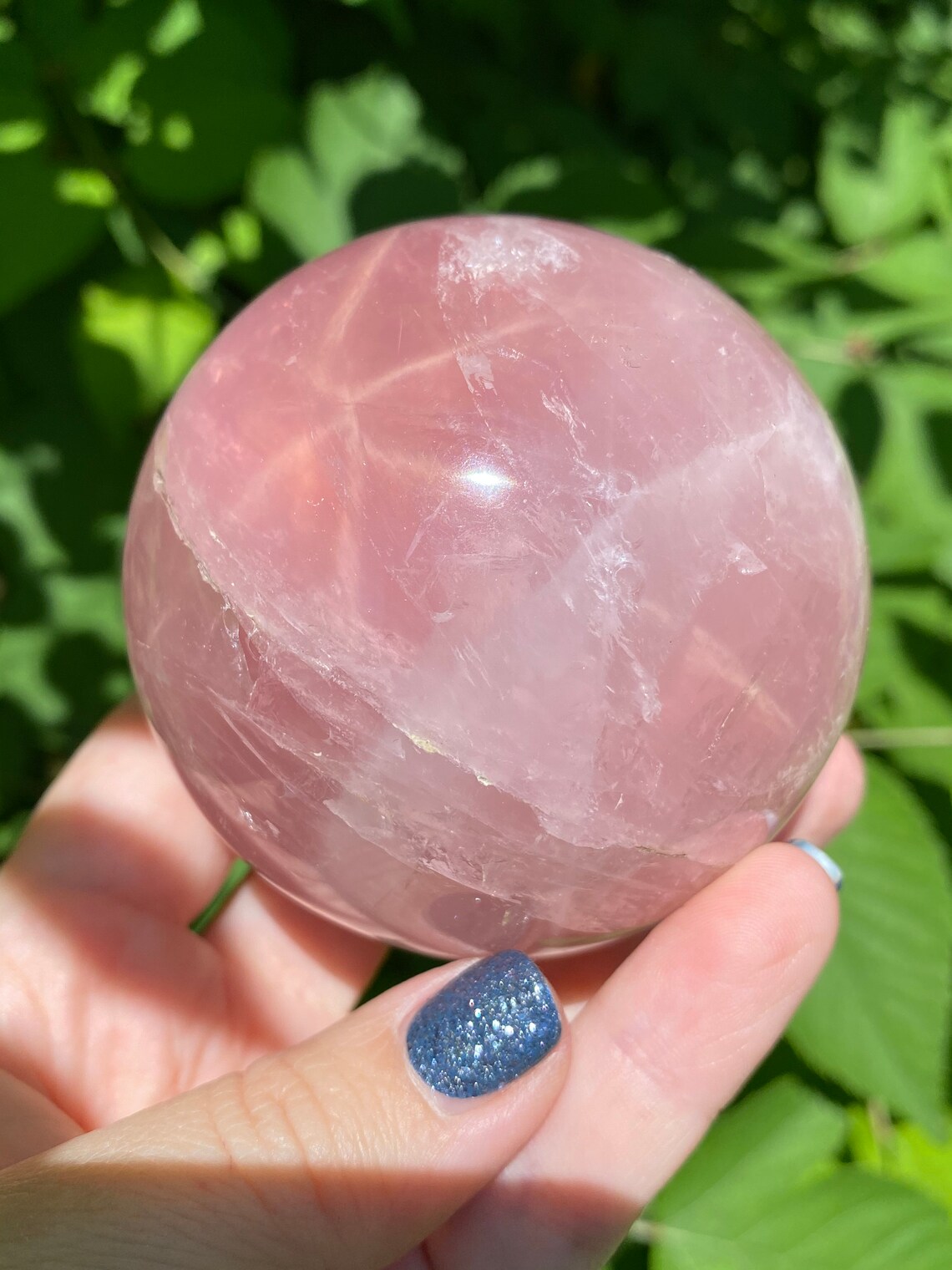 star rose quartz sphere star rose quartz sphere