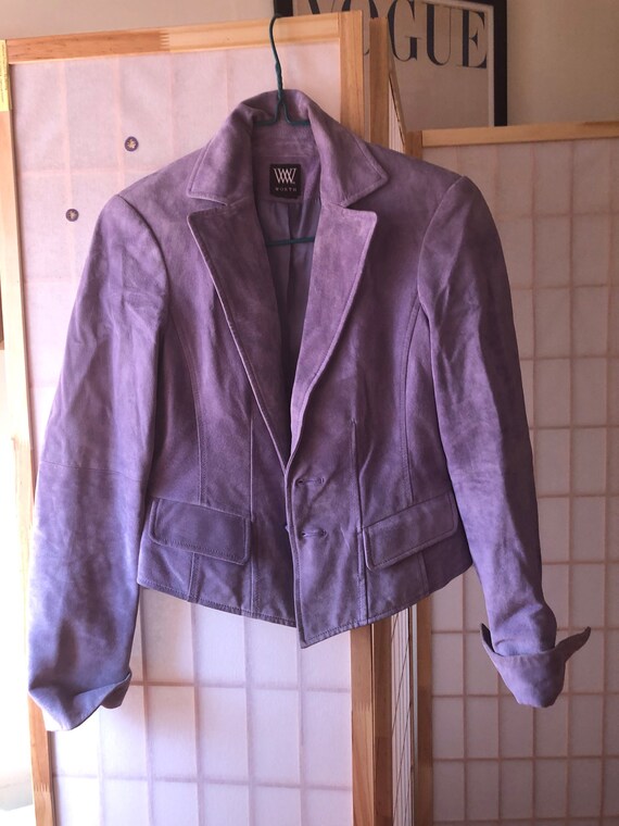 Amazing buttersoft lilac suede Jacket 90's