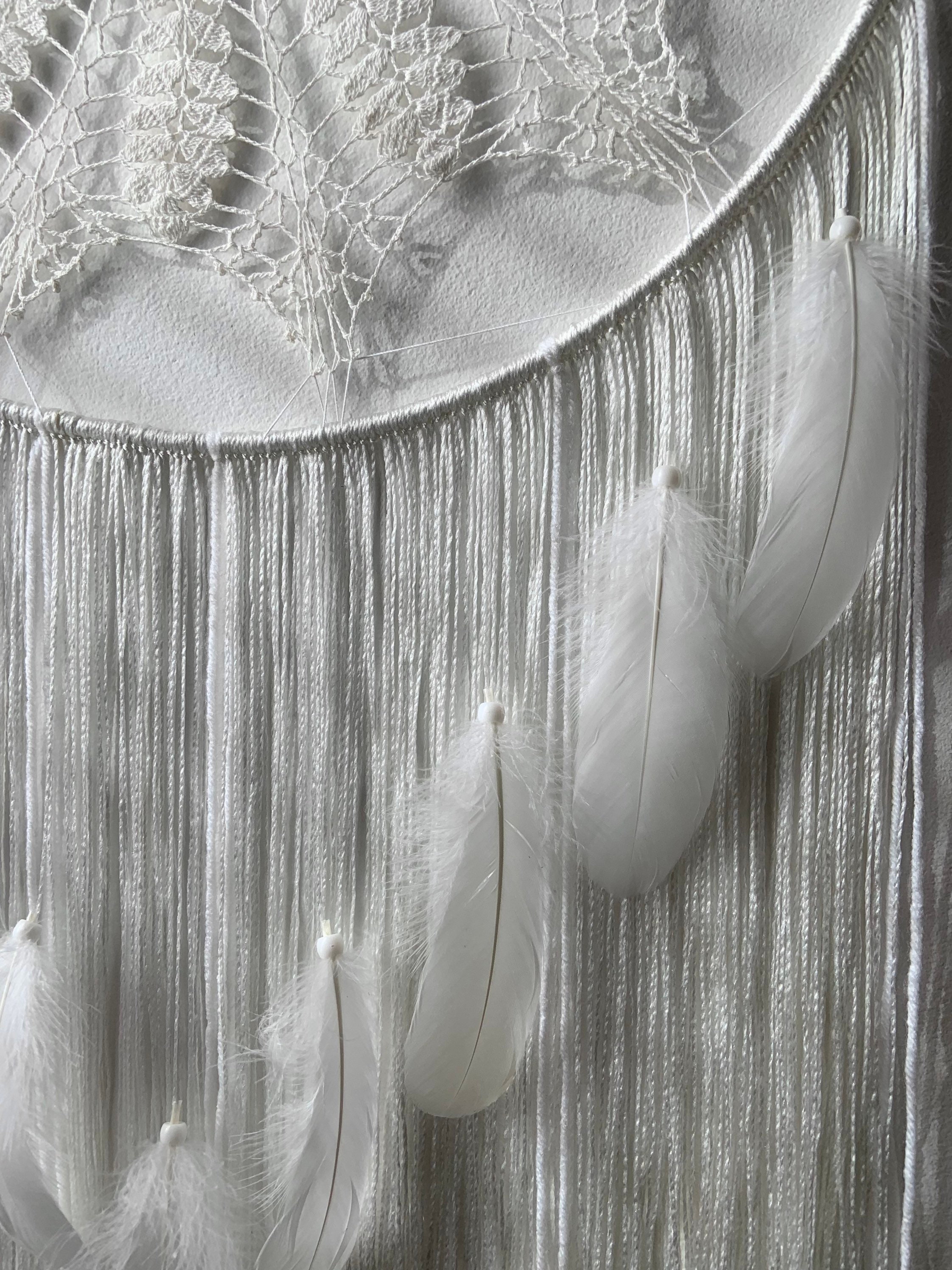 Extra Large Boho White Doily Wall Hanging Etsy Canada