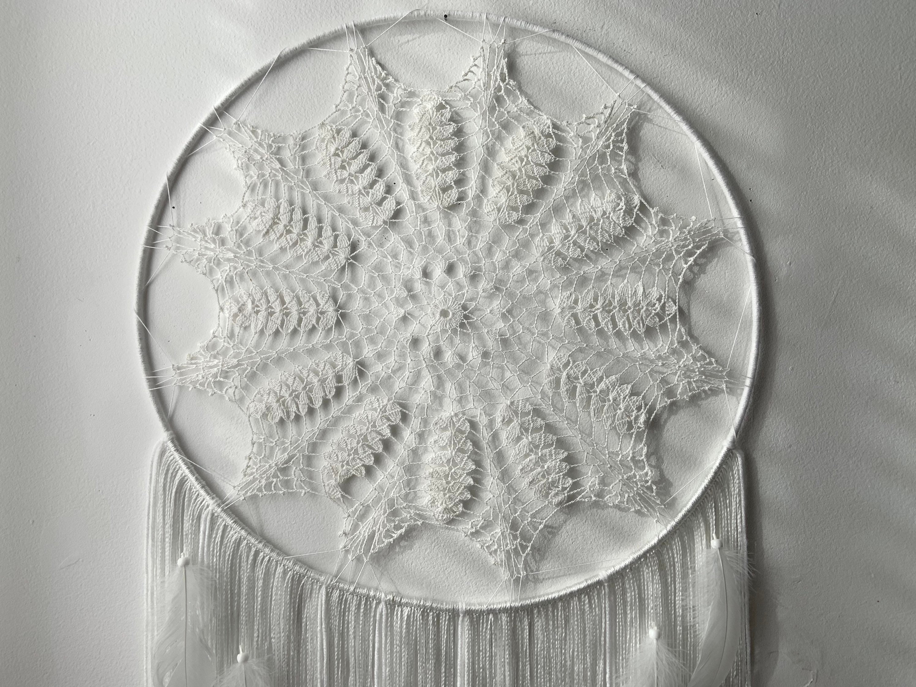 Extra Large Boho White Doily Wall Hanging Etsy Canada