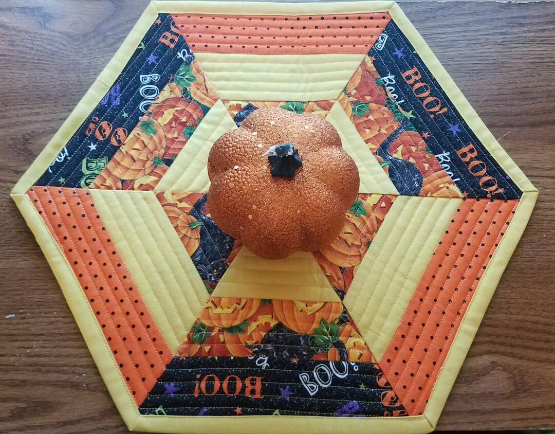 18" Hexagon Halloween Table Topper/candle Mat - Etsy