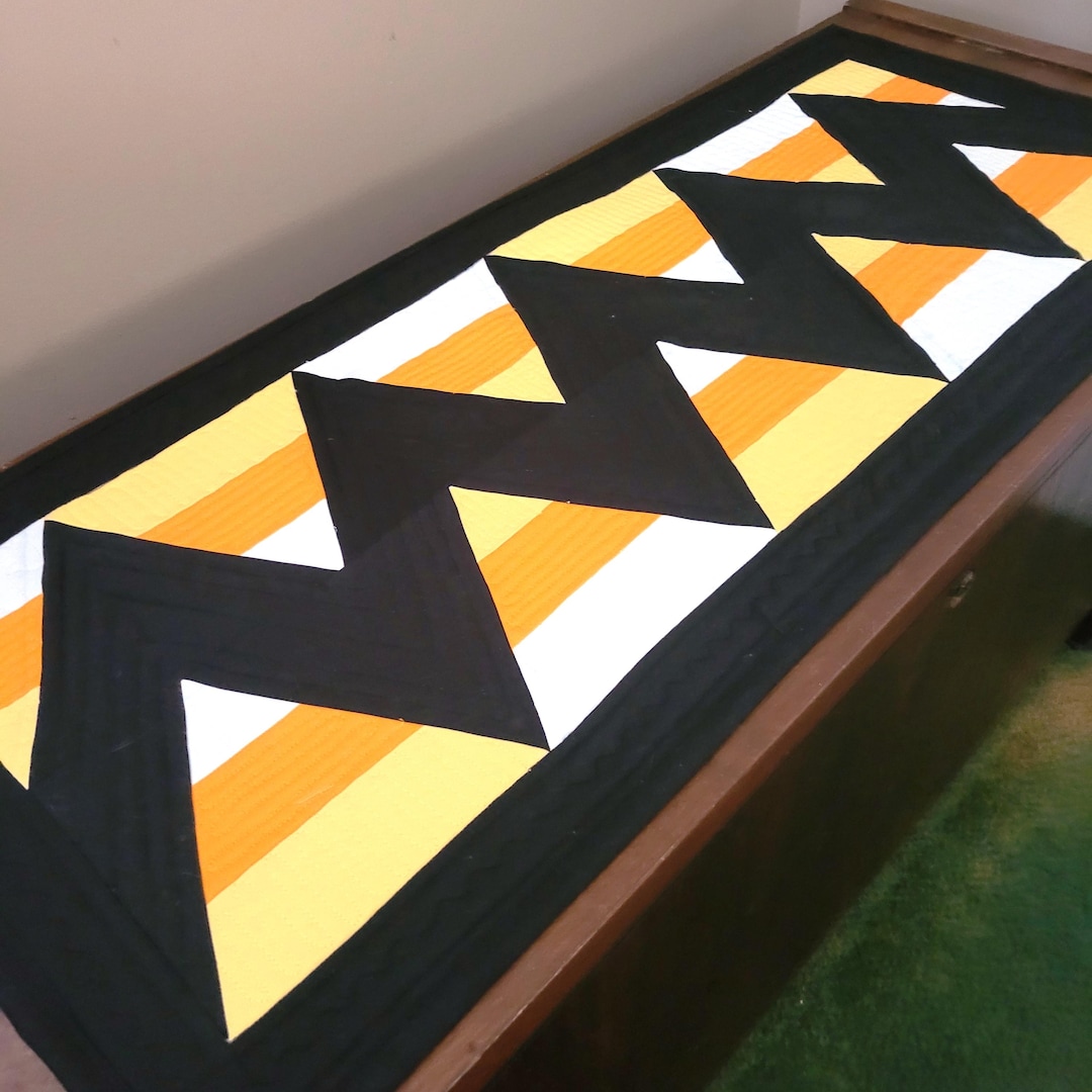 Candy Corn Quilted Halloween Table Runner: 100% Cotton - Etsy