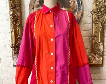 1990's | Todd Oldham | Color Block Button Down