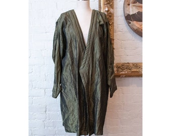 Sallie Durbin | Iridescent Olive Open Jacket