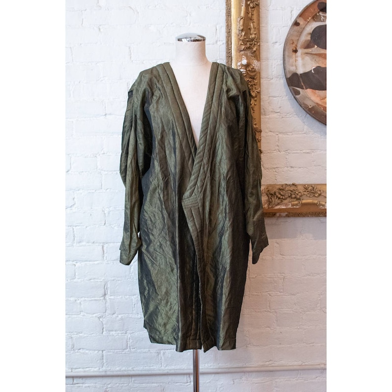 Sallie Durbin Iridescent Olive Open Jacket image 1