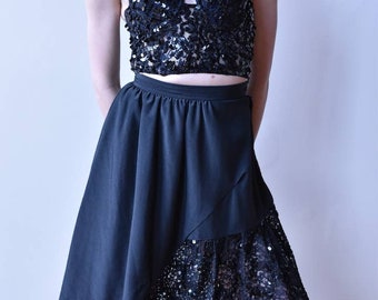 Vintage | Comme Des Garcons | Asymmetrical Sequin Skirt