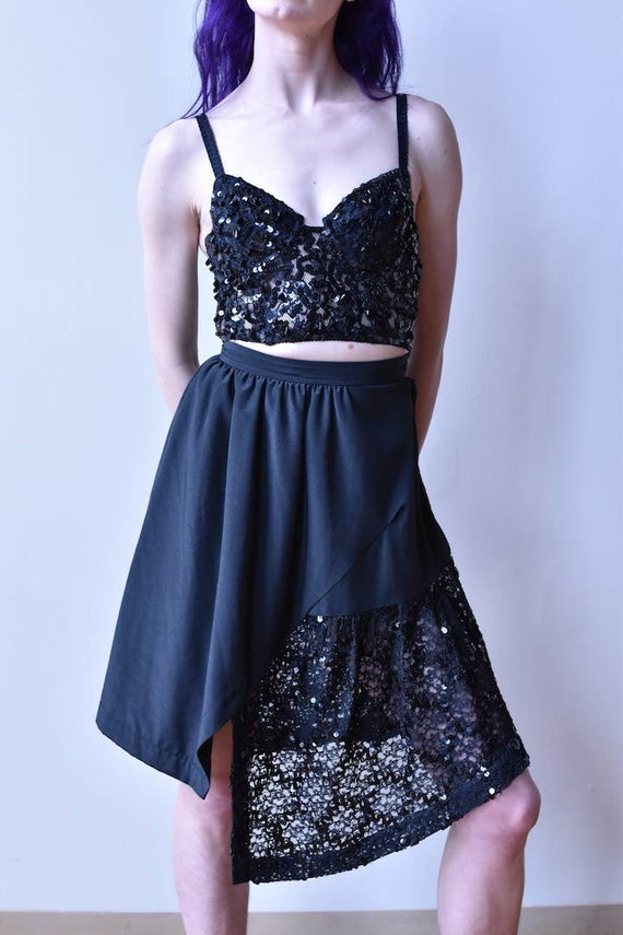 Vintage | Comme Des Garcons | Asymmetrical Sequin Skirt - Etsy