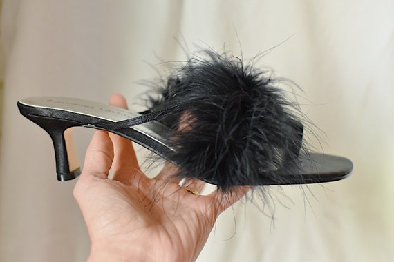 1990’s Vintage Jacques Levine Feather Sandals / B