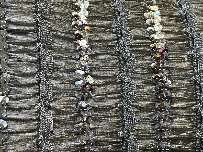 1990s Vintage Novespazio Metallic Ribbon Dress image 3
