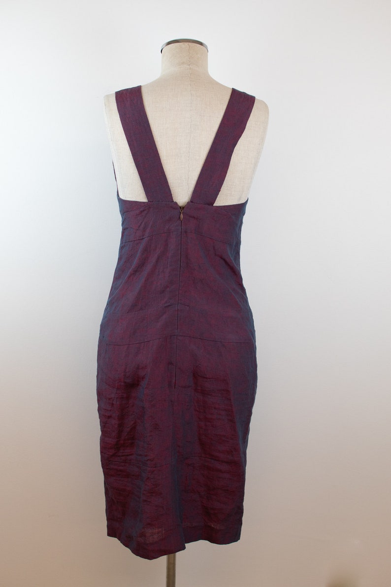 Vintage Y2K Fendi Purple Linen Dress with Beaded Details image 6