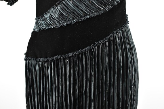 1980’s Vintage Mary McFadden Pleated Puff Sleeve … - image 5