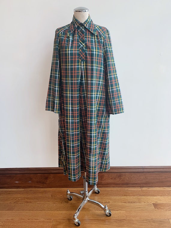 1960's Plaid Swing Dress