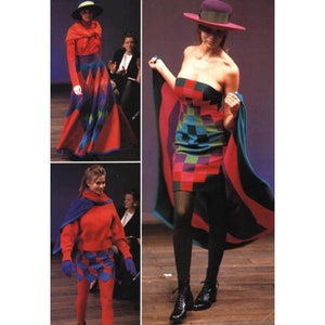 Fall 1991 Christopher Francis Roth Amish Quilt Inspired Strapless Dress image 8