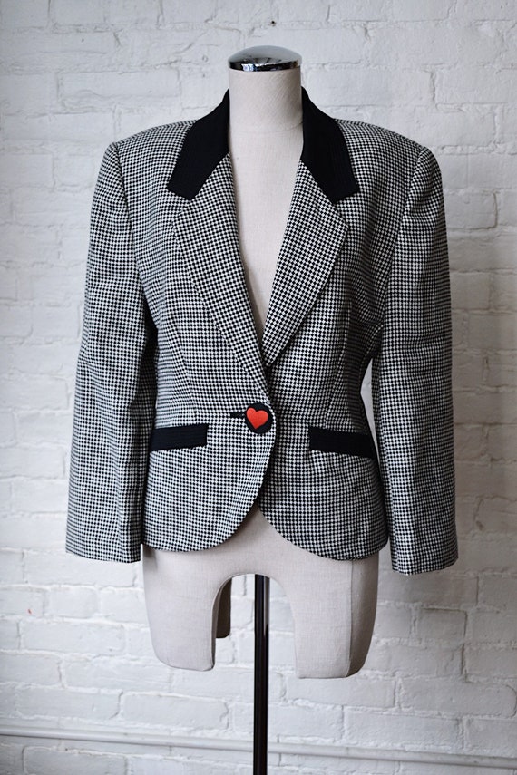 1990’s Biba Checkered Heart Blazer