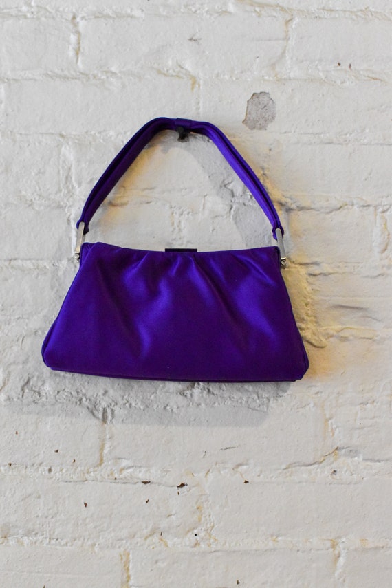 1990’s Vintage Giorgio Armani Purple Satin Handbag