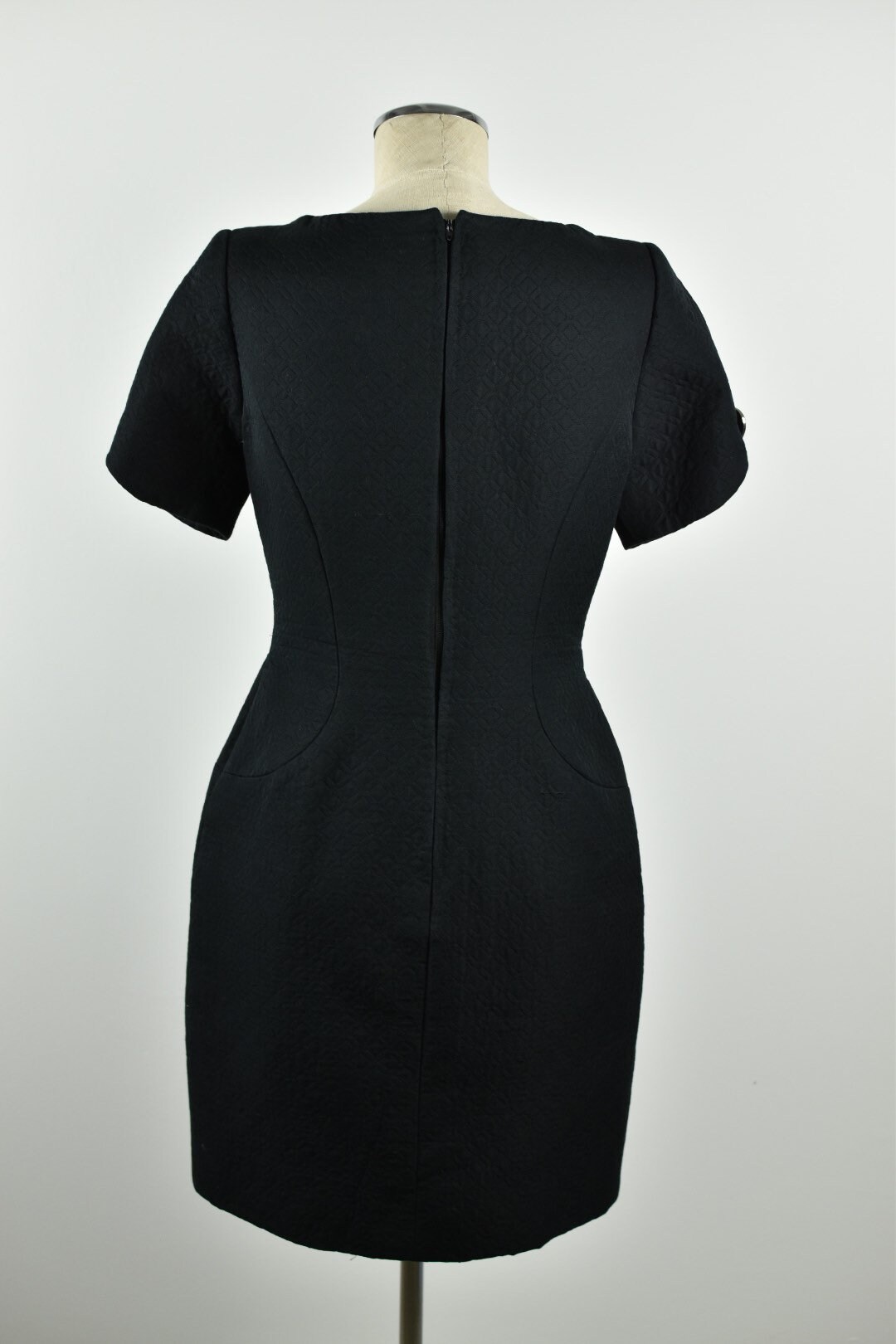 1980s Vintage Bob Mackie Black Short Sleeve Quilted Dress - Etsy