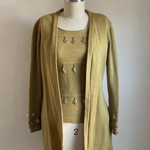 Vintage Tom and Linda Platt Sweater Set with Gold Charms image 1