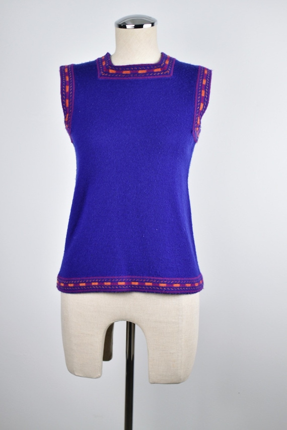 1980's Yves Saint Laurent Purple Vest