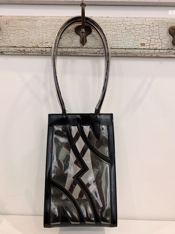 1990's Ferragamo Clear PVC Bag with Long Straps