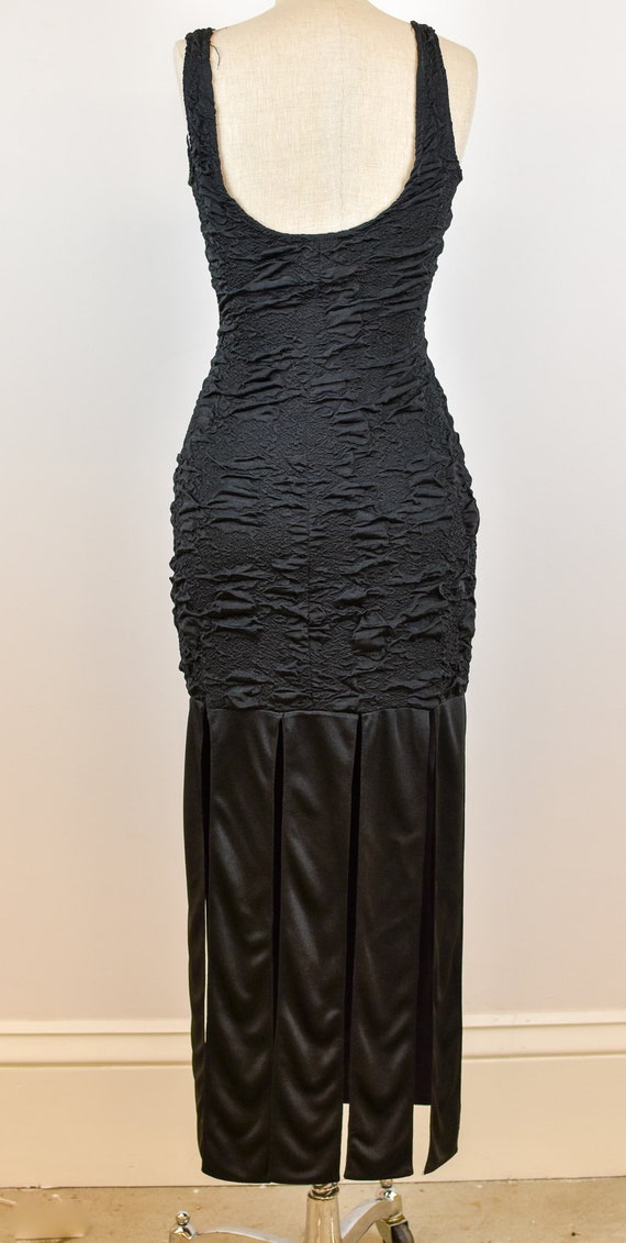 1990’s Vintage Body Con Dress with Car Wash Hemli… - image 7