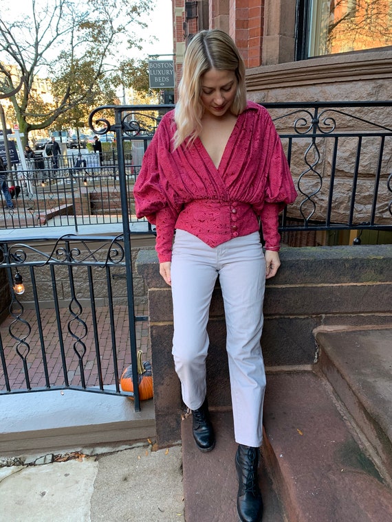 Norma Kamali OMO Puff Sleeve Blouse