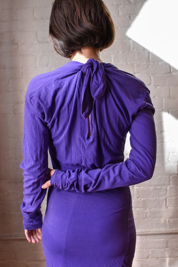 1990’s Vintage Romeo Gigli | Purple Jersey Dress w