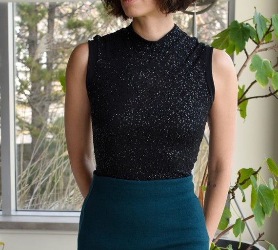 1990’s Vintage Romeo Gigli Sequin Sleeveless Mock