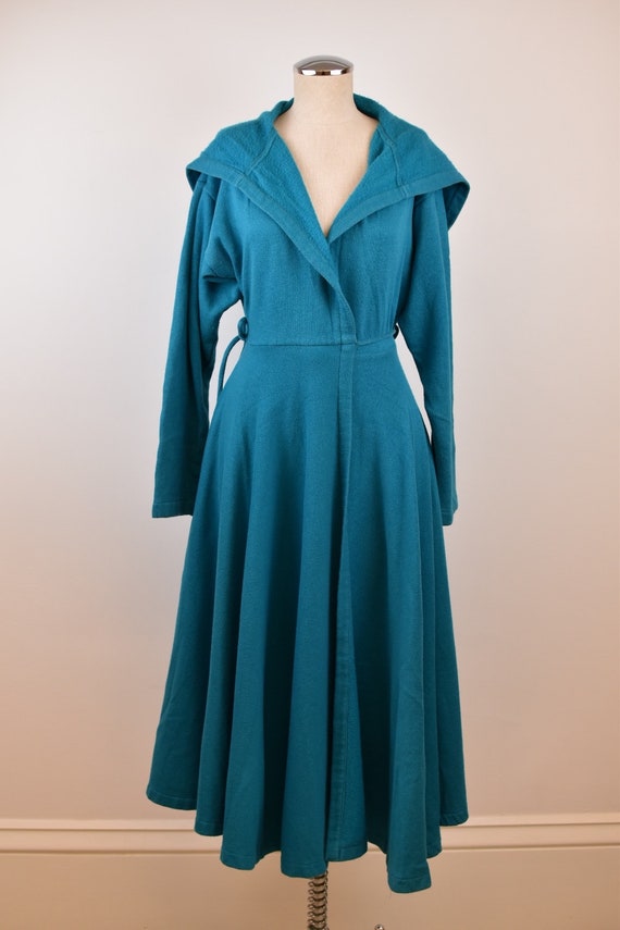 1980’s Vintage Norma Kamali Blue Sweatshirt Wrap