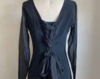 1990’s | Lolita Lempicka | Silk Black Dress