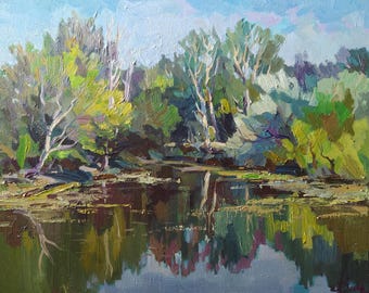 Oekraïense kunst Oekraïne olieverfschilderij Origineel olieverfschilderij op canvas Solidariteit met Oekraïne