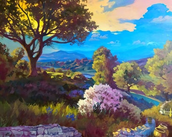 Ukrainian landscape oil. Original Ukrainian oil painting. Landscape oil painting canvas. Original oil painting on canvas. Landscape oil.