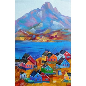 Ukraine digital art oil painting Ukraine flag