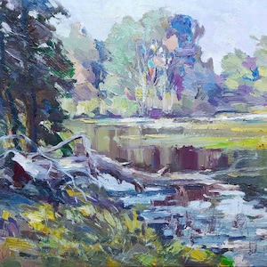 Ukraine Oil painting on canvas Ukrainian painting Ukrainian landscape Oil painting on canvas