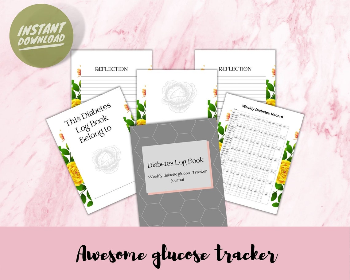 Diabetic tracker sheet diabetes printable tracker insulin | Etsy