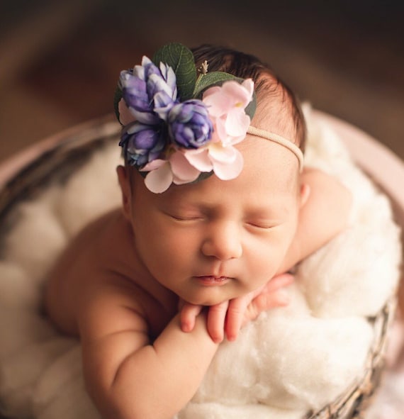 purple baby headband