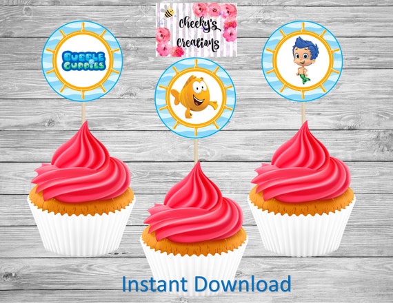 Bubble Guppies Cake Toppers Etsy