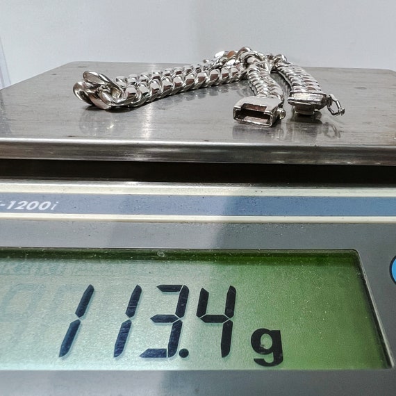 thumbnail image 2 of 925 Solid Sterling Silver 9mm Heavy Curb Link Chain Necklace 20 22 24 Inch 2 of 5