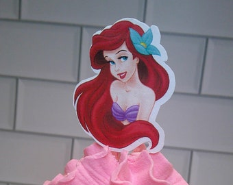 Little Mermaid Cupcake Toppers, Princess Birthday Party Picks