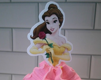 Princess Cupcake Toppers, Beauty and the Beast Birthday Party Picks