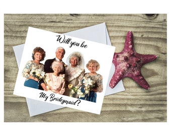 Digital File The Golden Girls will you be my bridesmaid card, Digital Download