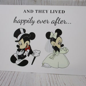 Mickey and Minnie pop up card , Wedding Mickey and Minnie card